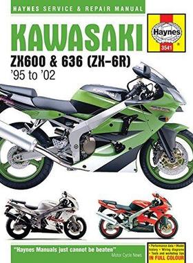 [预订]Kawasaki ZX-6R Ninja Fours (95 - 02) Haynes Repair Manual 9781785210006