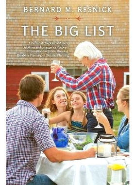 预订 The Big List: A Personal Checklist of Assets, Liabilities and Emergency Recovery Information for Estate Planning, D