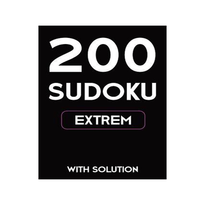 [预订]200 Sudoku extrem with solution: Puzzle Book, 9x9, 2 puzzles per page 9781079423631