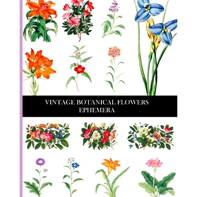 预订 Vintage Botanical Flowers Ephemera: Decorative Paper for Collages, Decoupage and Junk Journals: 9798210172686