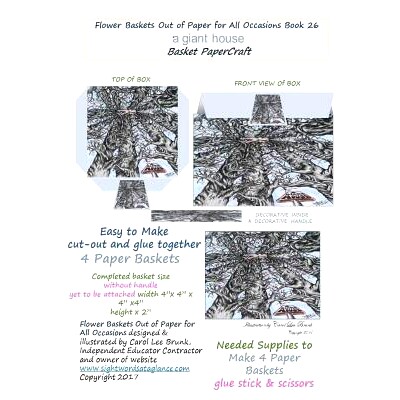 预订 Flower Baskets Out of Paper for All Occasions Book 26: a giant house Basket PaperCraft: 9781978145993