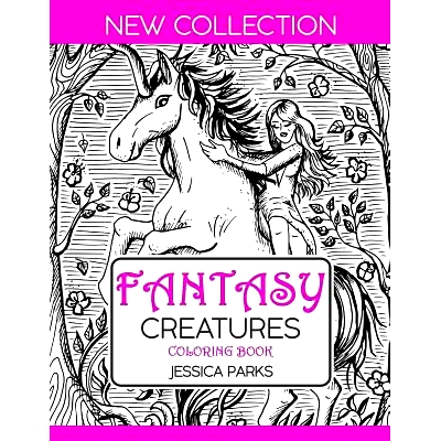 预订 Fantasy Creatures Coloring Book: A Magnificent Collection Of Extraordinary Mythical Legendary Fantasy Creatures For