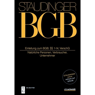 预订 Einleitung zum BGB; §§ 1-14; VerschG: (Natürliche Personen, Verbraucher, Unternehmer) BGB简介；第 1-14 条；杂项