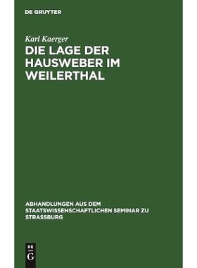 预订 Die Lage der Hausweber im Weilerthal: 9783111050850