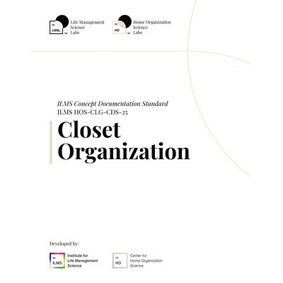 预订 ILMS Concept Documentation Standard - Closet Organization (HOS-CLG-CDS-25) 9798277953518