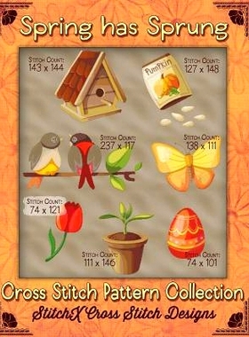 预订 Spring Has Sprung Cross Stitch Pattern Collection: 9781508428008