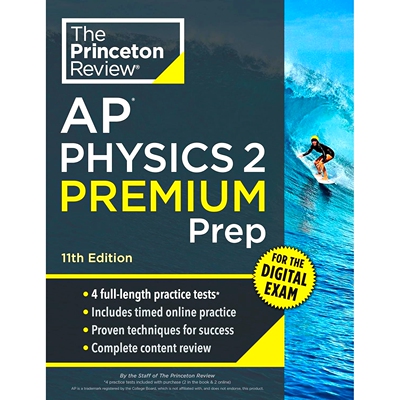 现货 普林斯顿AP物理2 第11版 备考指南 英文原版 Princeton Review AP Physics 2 Premium Prep, 11th Edition