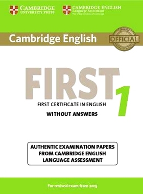 预订 Cambridge English First 1 for Revised Exam from 2015 Student’s Book Without Answers: Authentic Examination Papers