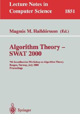 【预订】Algorithm Theory - SWAT 2000