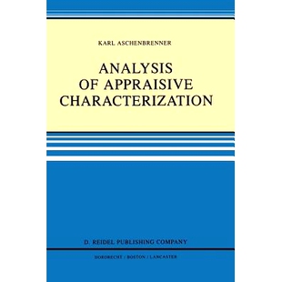 Characterization 预订 Appraisive 9789400969742 Analysis