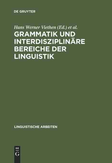 【预订】Grammatik und interdisziplinäre Bereiche der Linguistik 9783484102743