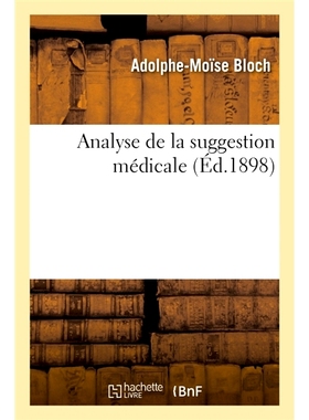 预订 Analyse de la suggestion médicale *建议分析: 9782014101393