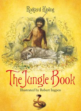 现货罗伯特·英潘名著插画系列：丛林之书 精装绘本 英文原版 丛林故事 吉卜林 The Jungle Book (Ingpen Hardback Classics)