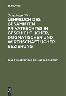 【预订】Allgemeine Lehren und Sachenrecht 9783111230108