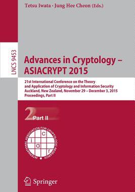 【预订】Advances in Cryptology – ASIACRYPT 2015