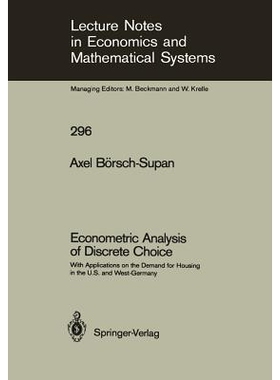 预订 Econometric Analysis of Discrete Choice: With Applications on the Demand for Housing in the U.S. and West-Germany: