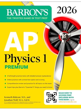 预售 巴朗AP物理1高级版 2026年版 备考指南 英文原版 AP Physics 1 Premium, 2026