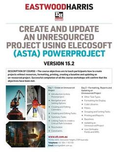 using 15.2 Elecosoft Asta Update Unresourced 9781925185751 day tra and Project Version Powerproject Create 预订