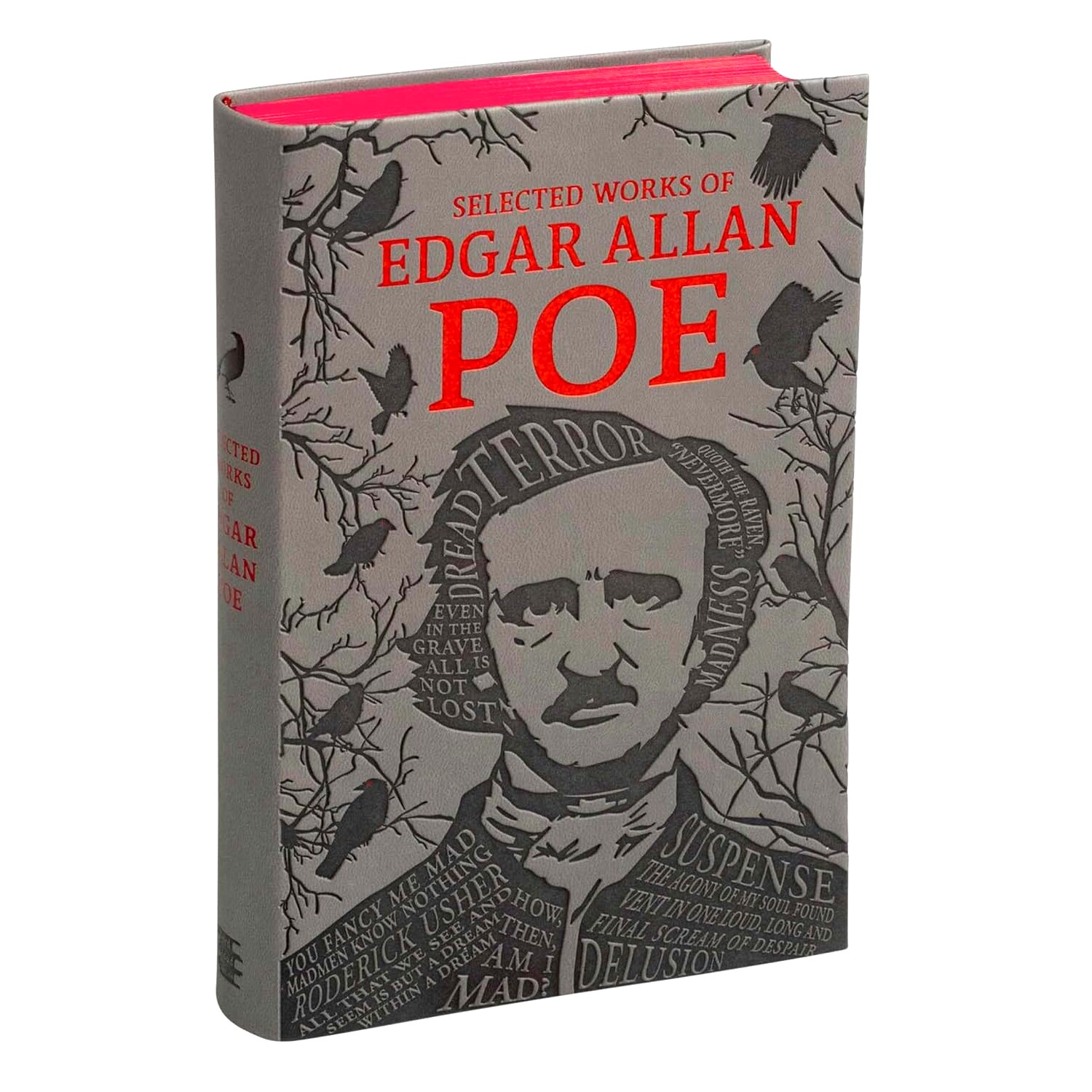现货 爱伦·坡作品精选 皮革封面 Word Cloud Classics 新版带刷边 英文原版 The Selected Works of Edgar Allan Poe 小说/诗歌