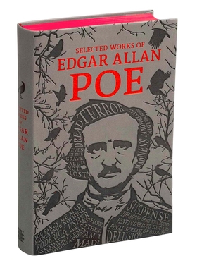 现货 爱伦·坡作品精选 皮革封面 Word Cloud Classics 新版带刷边 英文原版 The Selected Works of Edgar Allan Poe 小说/诗歌