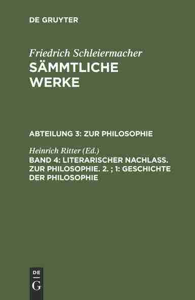 【预订】1. Geschichte der Philosophie 9783111219967