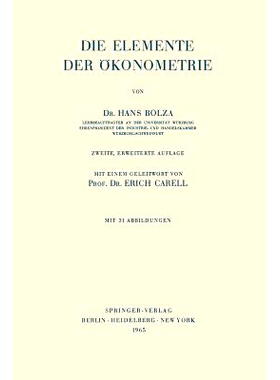 预订 Die Elemente der Ökonometrie: 9783540032625