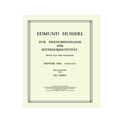 预订 Zur Phänomenologie der Intersubjektivität