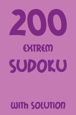 [预订]200 extrem Sudoku with solution: Puzzle Book, 9x9, 2 puzzles each page 9781079425048
