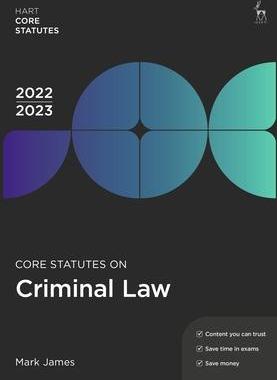 [预订]Core Statutes on Criminal Law 2022-23 9781509960279