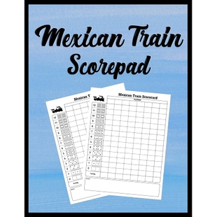 预订 Mexican Train Scorepad: Scorecard Book Scorecard for Dominoes Tally Cards, Chicken Foot 8.5