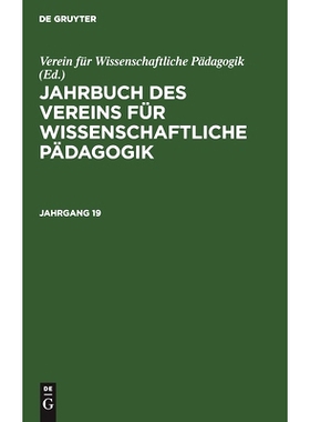 预订 Jahrbuch  Vereins F. Wiss. Päd. Jg. 19 Jbvwp: 9783112450994