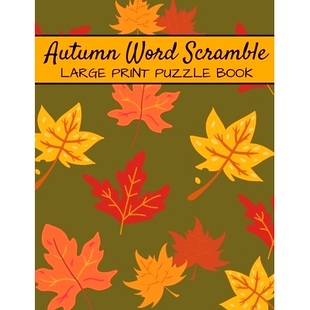 Scramble Halloween Books Autumn Word Fall Print Large And 预订 Puzzle Thanksgiving Book