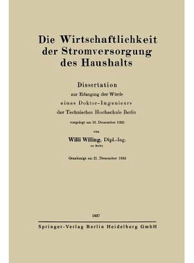 预订 Die Wirtschaftlichkeit der Stromversorgung des Haushalts: Dissertation zur Erlangung der Würde eines Doktor-Ingeni