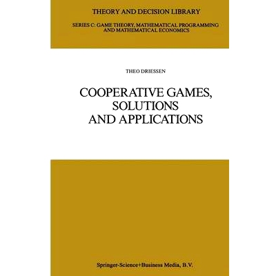 预订 Cooperative Games, Solutions and Applications: 9789048184514