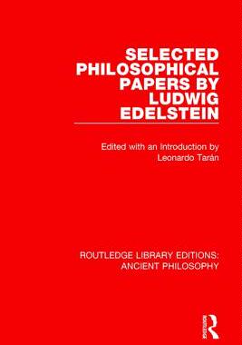 预订 Selected Philosophical Papers by Ludwig Edelstein