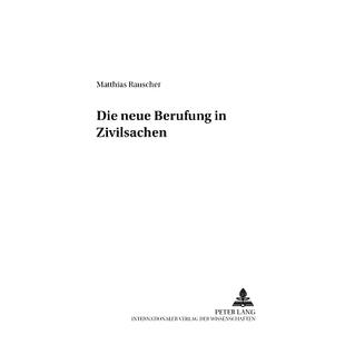 Die Zivilsachen neue 9783631392614 Berufung 预订