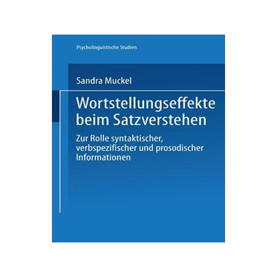 预订 Wortstellungseffekte beim Satzverstehen