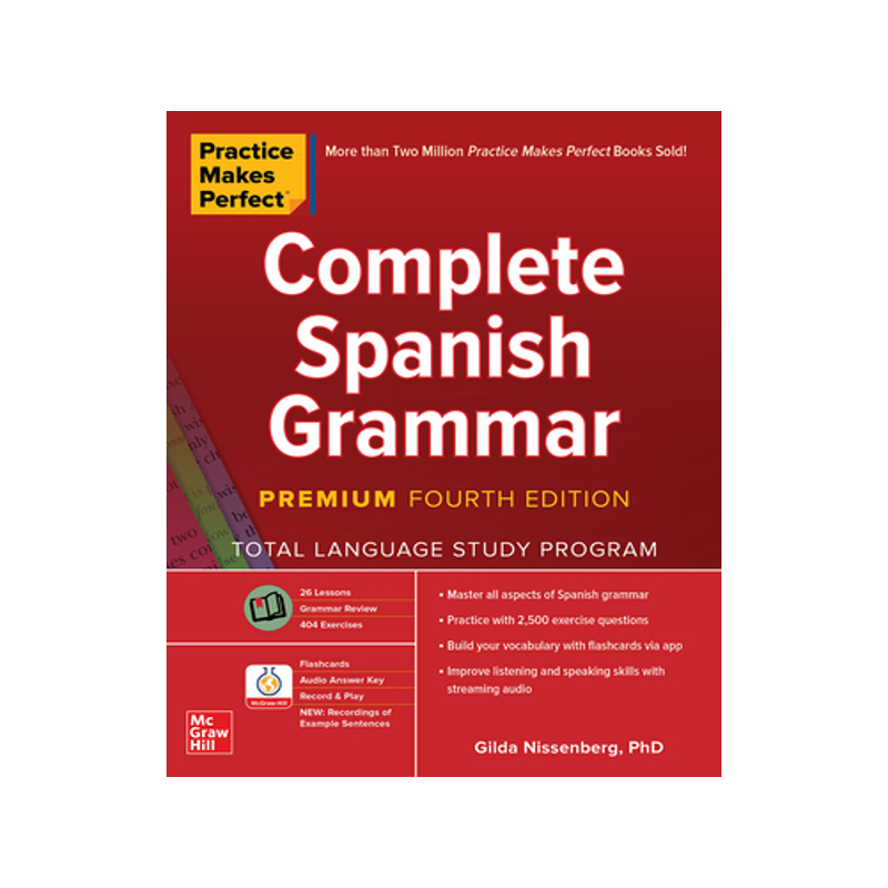 预订 英文原版 熟能生巧：西班牙语法大全高级版 第四版Practice Makes Perfect: Complete Spanish Grammar, Premium 4 Edition