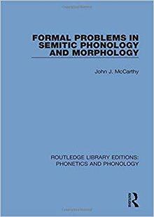 Problems Semitic and Formal Phonology Morphology 预售
