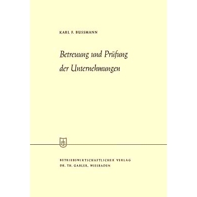 预订 Betreuung und Prüfung der Unternehmungen: 9783663004455