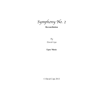 预订 Symphony No. 2: Reconciliation: 9781500657246