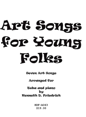 预订 Art Songs for Young Folks - tuba and piano: 9781517008857