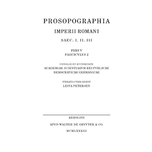 9783110089028 Imp Pars Ed.Altera Rom Prosopogr 预订