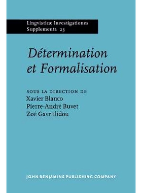 预订 Détermination et Formalisation.: 9789027231338