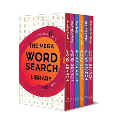 预订 Mega Word Search Library：儿童礼品盒套装（共 6 本书）， 游戏活动 *谜题 英文  Mega Word Search Library: Gift Boxset