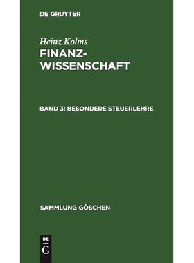 预订 Besondere Steuerlehre: 9783111321004