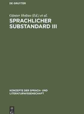 【预订】Sprachlicher Substandard III 9783484220454