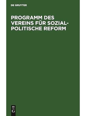 预订 Programm des Vereins für sozial-politische Reform: Am 20. September 1848: 9783111151946