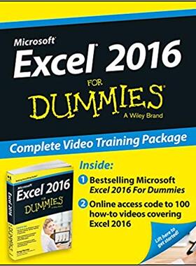 【预订】Excel 2016 for Dummies Book + Videos Bundle