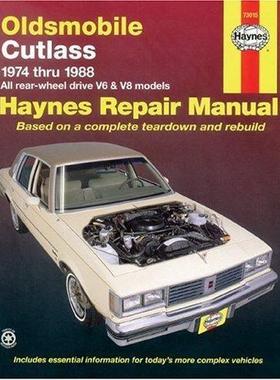 [预订]Oldsmobile Cutlass & Cutlass Supreme V6 & V8 petrol (1974-1988) Haynes Repair Manual (USA) 9781850106111